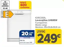 Carrefour Icecool - lavavajillas lv60ew oferta