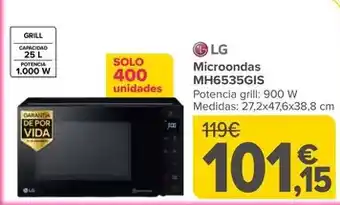 Carrefour Lg - microondas mh6535gis oferta