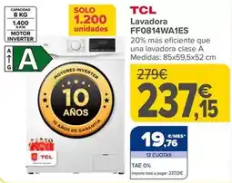 Carrefour Tcl - lavadora ff0814wa1es oferta