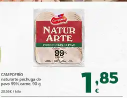 HiperDino CAMPOFRÍO naturarte pechuga de pavo 99% carne oferta