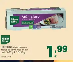 HiperDino HIPERDINO atún claro en aceite de oliva bajo en sal oferta