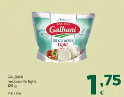 HiperDino GALBANI mozzarella light oferta