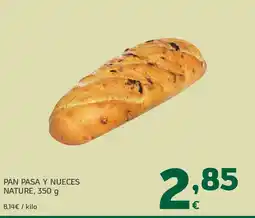 HiperDino Pan pasa y nueces nature oferta