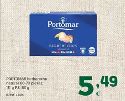 HiperDino PORTOMAR berberecho natural 60-70 piezas oferta