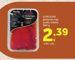 HiperDino Q DELICIAS pimiento rojo asado entero oferta