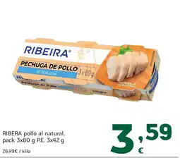 HiperDino RIBERA pollo al natural oferta