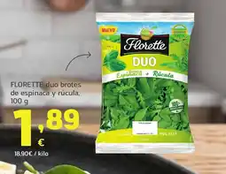HiperDino FLORETTE duo brotes de espinaca y rúcula oferta