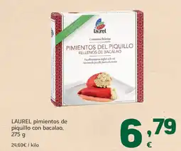 HiperDino LAUREL pimientos de piquillo con bacalao oferta