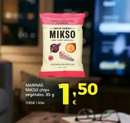 HiperDino MARINAS MIKSO chips vegetales oferta