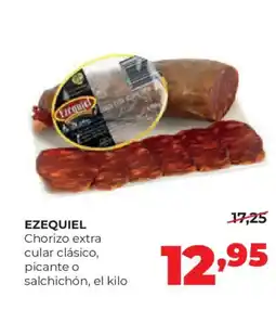 Alimerka EZEQUIEL Chorizo extra cular clásico picante o salchichón oferta