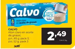 Alimerka CALVO Atún claro en aceite de girasol oferta
