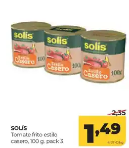 Alimerka SOLÍS Tomate frito estilo casero oferta