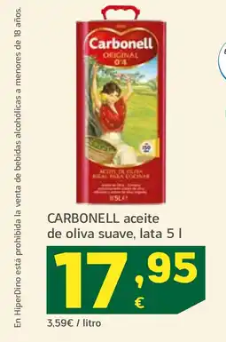 HiperDino CARBONELL aceite de oliva suave, lata oferta