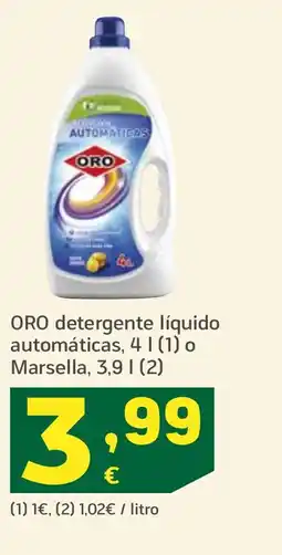 HiperDino ORO detergente líquido automáticas,o Marsella oferta