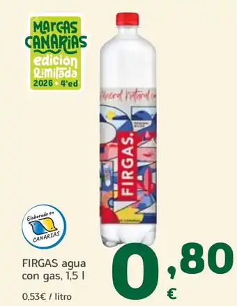 HiperDino FIRGAS agua con gas oferta