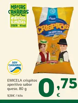 HiperDino EMICELA crispitos aperitivo sabor queso oferta