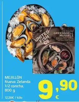 HiperDino Mejillón nueva zelanda 1/2 concha oferta