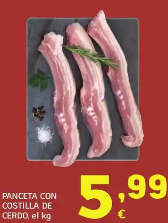 HiperDino Panceta con costilla de cerdo oferta