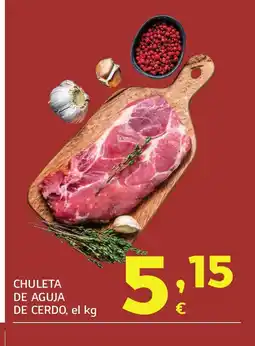 HiperDino Chuleta de aguja de cerdo oferta