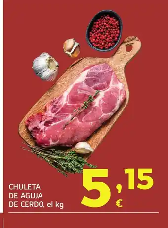 HiperDino Chuleta de aguja de cerdo oferta