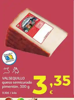 HiperDino VALSEQUILLO queso semicurado pimentón oferta