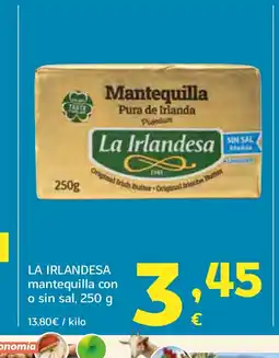 HiperDino LA IRLANDESA mantequilla con o sin sal oferta