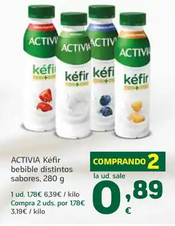 HiperDino ACTIVIA Kéfir bebible distintos sabores oferta