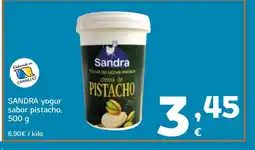 HiperDino SANDRA yogur sabor pistacho oferta