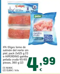 HiperDino IFA ELIGES lomo de salmón del norte sin piel oferta