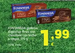 HiperDino FONTANEDA galletas digestive finas con chocolate con leche o negro oferta