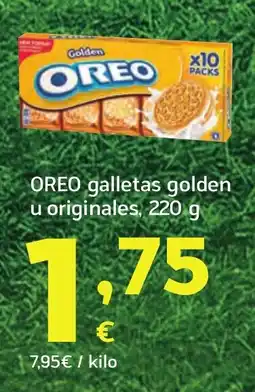 HiperDino OREO galletas golden u originales oferta