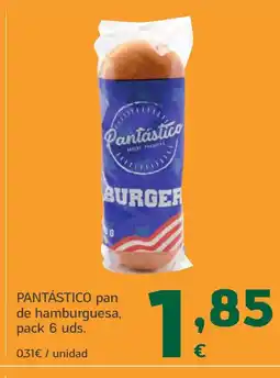 HiperDino PANTÁSTICO pan de hamburguesa, pack 6 uds. oferta