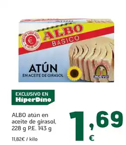 HiperDino ALBO atún en aceite de girasol oferta