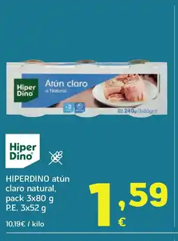 HiperDino HIPERDINO atún claro natural oferta