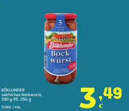 HiperDino BÖKLUNDER salchichas bockwurst oferta