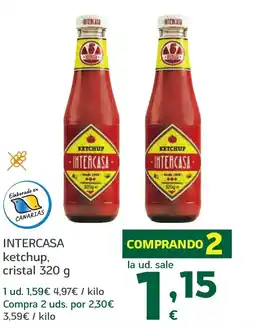 HiperDino INTERCASA ketchup, cristal oferta