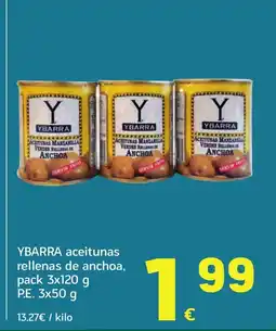 HiperDino YBARRA aceitunas rellenas de anchoa oferta