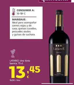 HiperDino LATARCE vino tinto barrica oferta