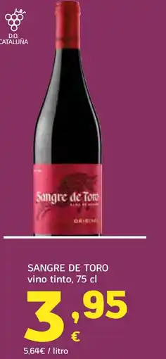 HiperDino SANGRE DE TORO vino tinto oferta