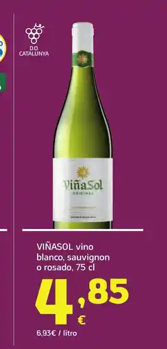 HiperDino VIÑASOL vino blanco, sauvignon o rosado oferta