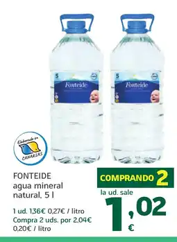 HiperDino FONTEIDE agua mineral natural oferta