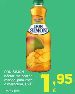 HiperDino DON SIMÓN néctar melocotón, mango, piña-coco o maracuyá oferta