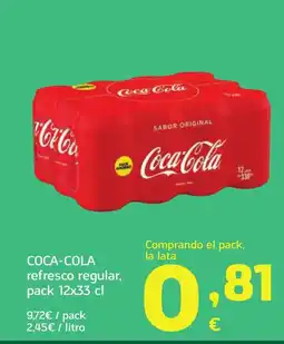 HiperDino COCA-COLA refresco regular oferta