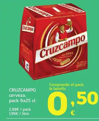 HiperDino CRUZCAMPO cerveza oferta