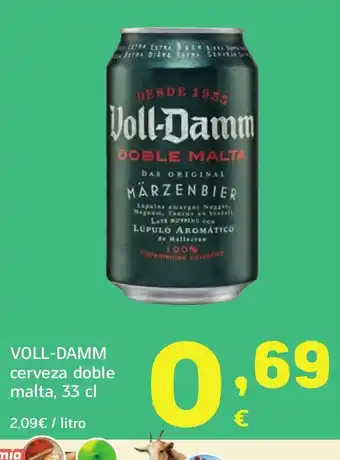 HiperDino VOLL-DAMM cerveza doble malta oferta