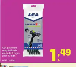 HiperDino LEA premium maquinilla de afeitado 2 hojas, pack 10 uds. oferta