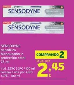 HiperDino SENSODYNE dentifrico blanqueador o protección total oferta