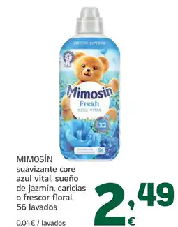 HiperDino MIMOSÍN suavizante core azul vital, sueño de jazmín, caricias o frescor floral, 56 lavados oferta