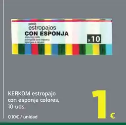 HiperDino KERKOM estropajo con esponja colores, 10 uds. oferta