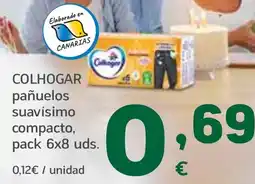 HiperDino COLHOGAR pañuelos suavísimo compacto, pack 6x8 uds. oferta